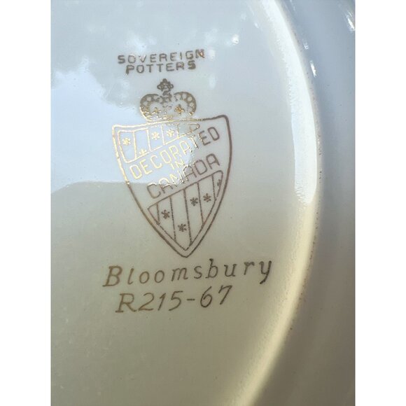 Sovereign Potters Bloomsbury R215-67 Floral Bone China Dinner Plate 10" Scallope - Picture 5 of 10